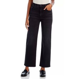 MOTHER The Rambler Zip High-Rise Straight Leg Ankle Length Jeans Black Sz 27